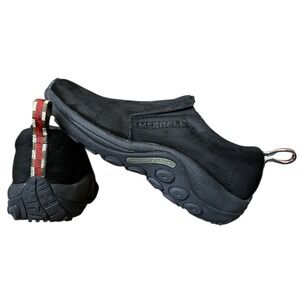 MERRELL Midnight Womens 8.5 M Black Suede Moc Slip-On Shoe Comfort J60826